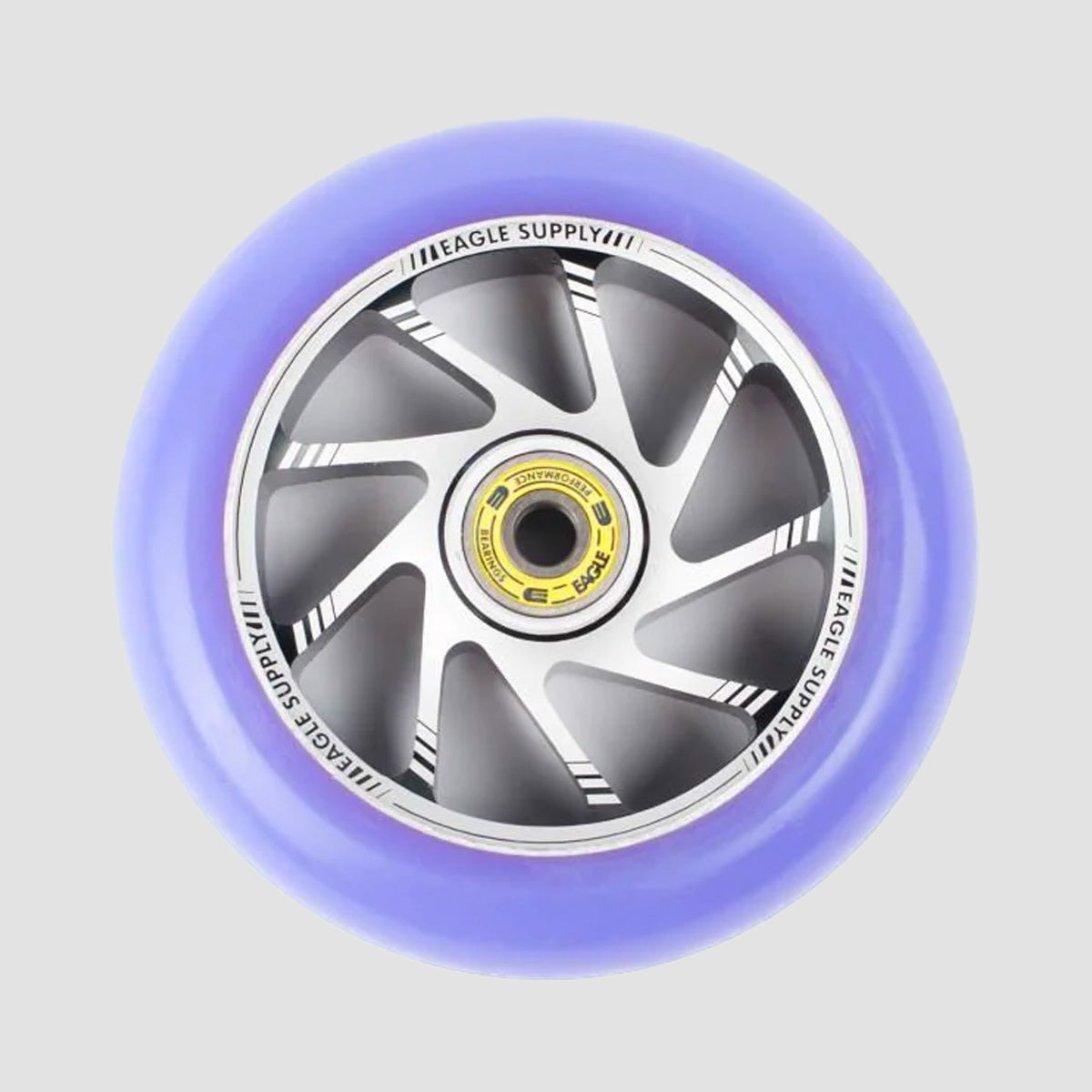 Eagle Supply Radix Team Core Scooter Wheel Silver/Purple 115mm