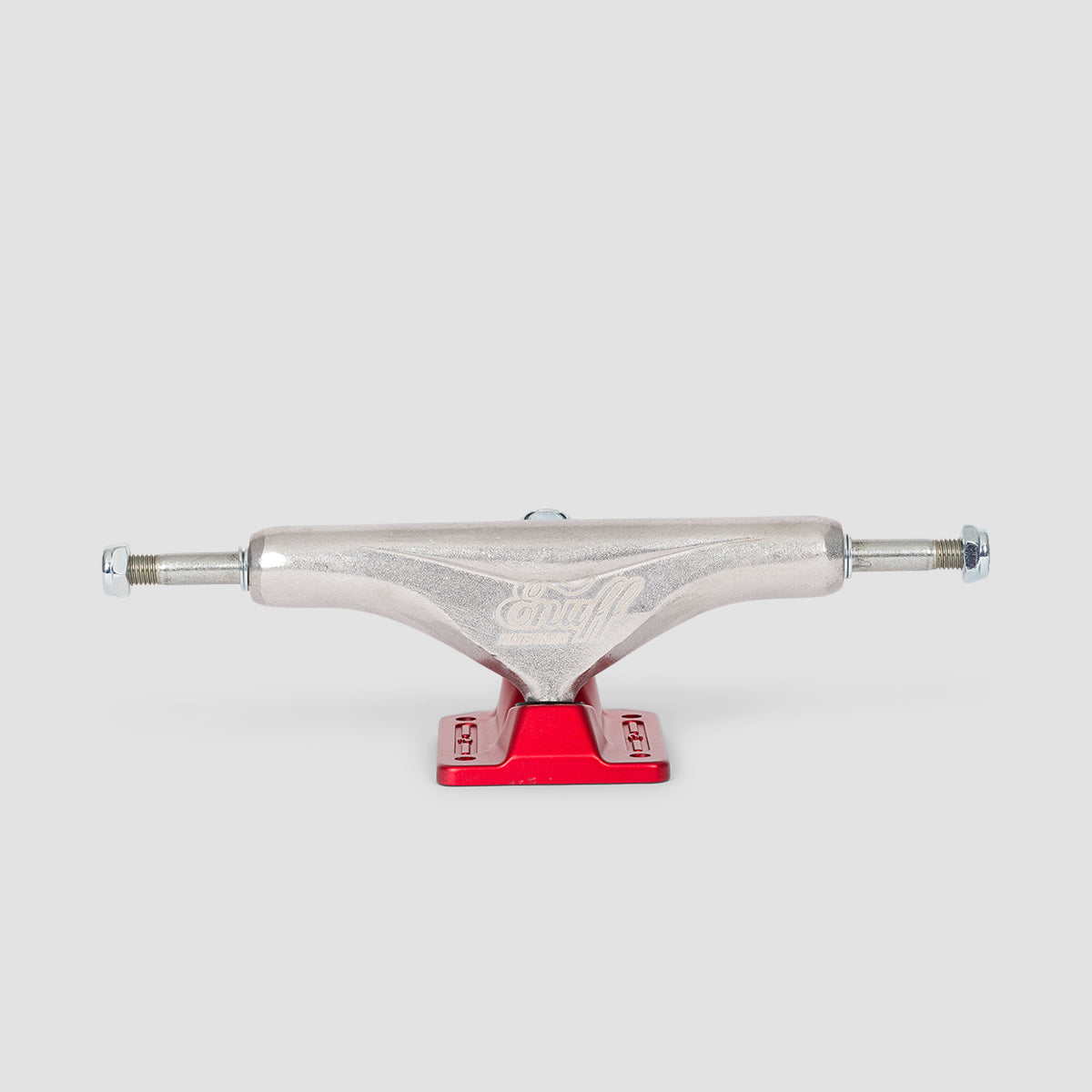 Enuff Decade Pro Satin 139 Skateboard Trucks 1 Pair Raw/Red - 8"