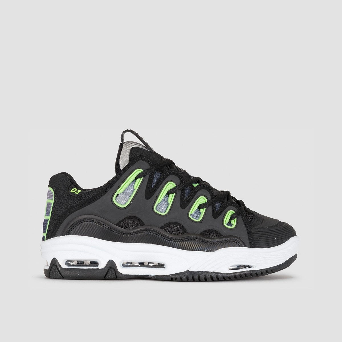 Osiris D3 2001 Black/White/Green - Footwear