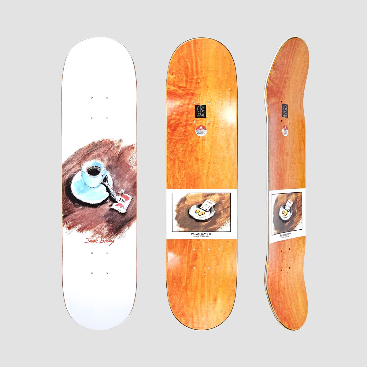 Polar Dane Brady Cimbalino Skateboard Deck - 8"