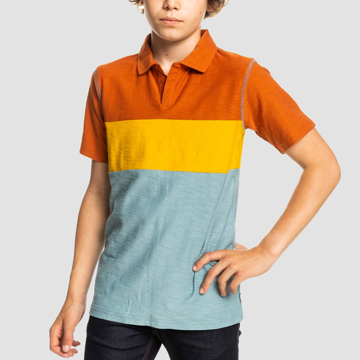 Quiksilver Hue Polo Shirt Citadel Blue - Kids
