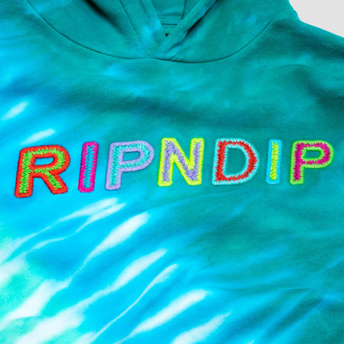 Ripndip Prisma Pullover Hoodie Teal Rainbow Dye