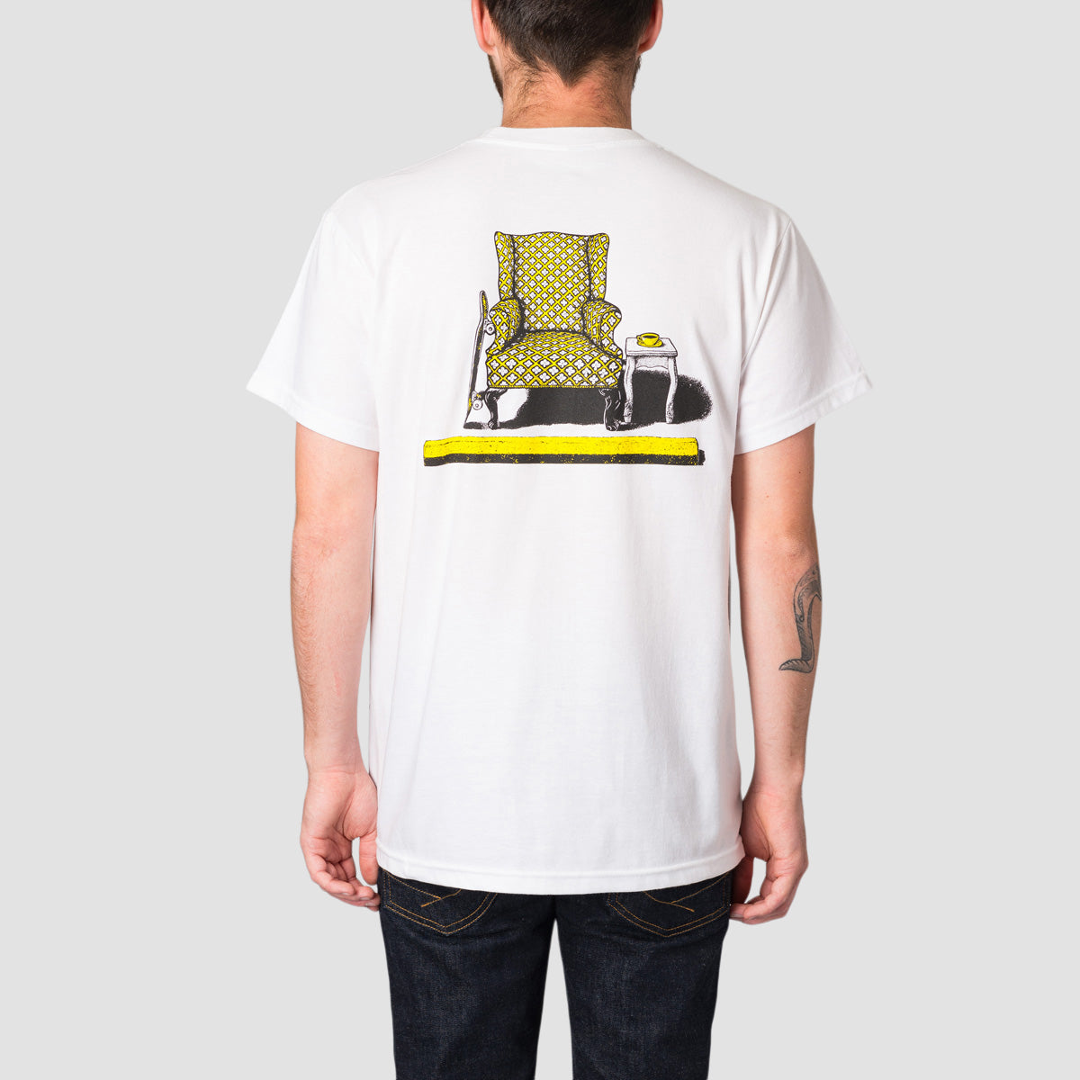 Rollersnakes X Dadlands X The Groans Brigade Voltarol Open T-Shirt White