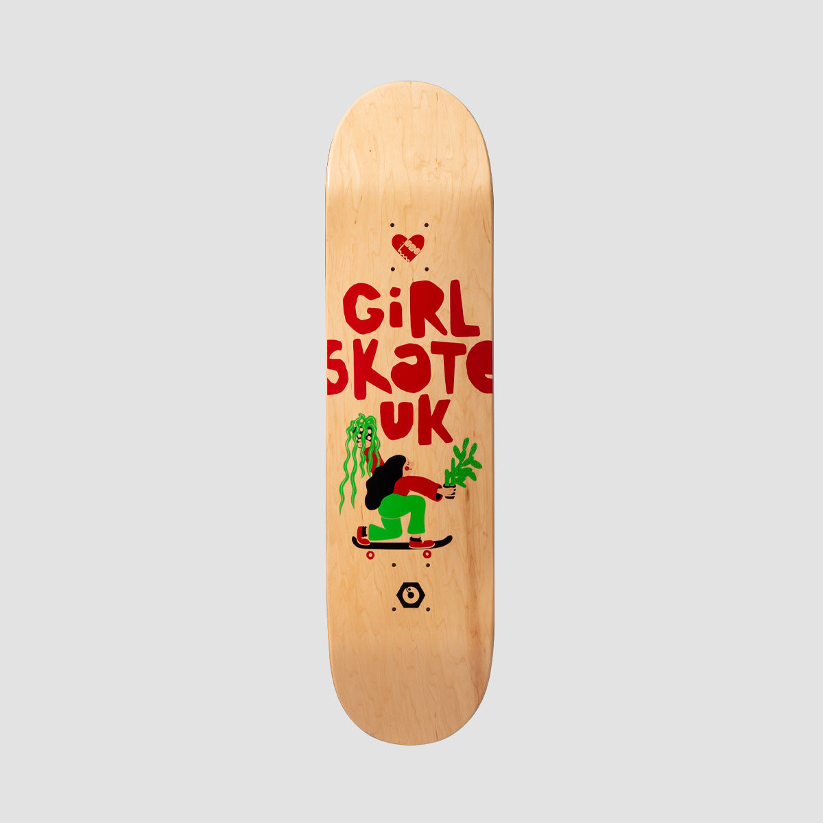 Rollersnakes X GirlskateUK Skateboard Deck - 8"
