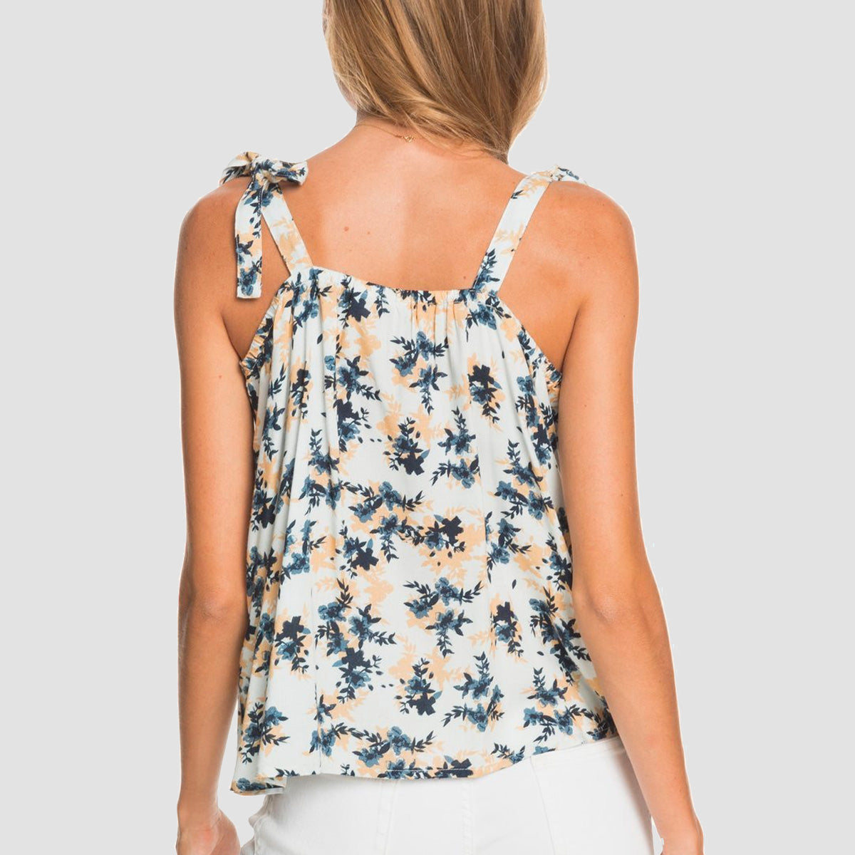 Roxy Kind Of Love Strappy Vest Top Snow White Aqua Dits