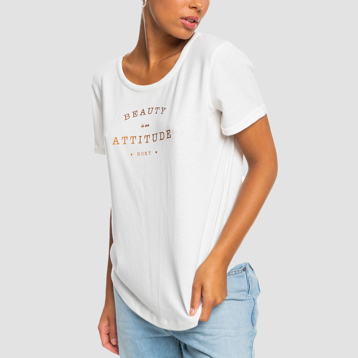 Roxy Ocean After T-Shirt Snow White - Womens