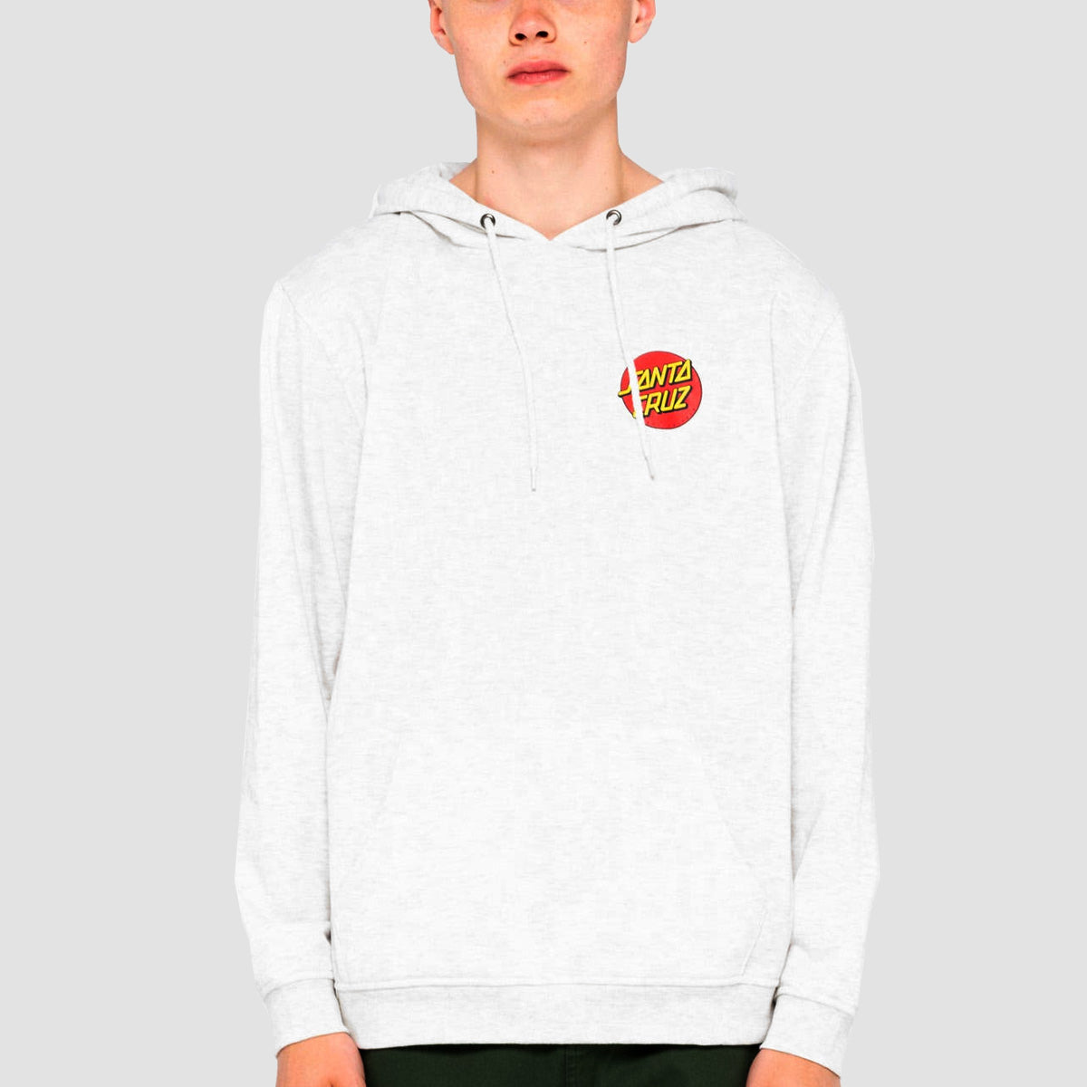 Santa Cruz Classic Dot Chest Pullover Hoodie Athletic Heather