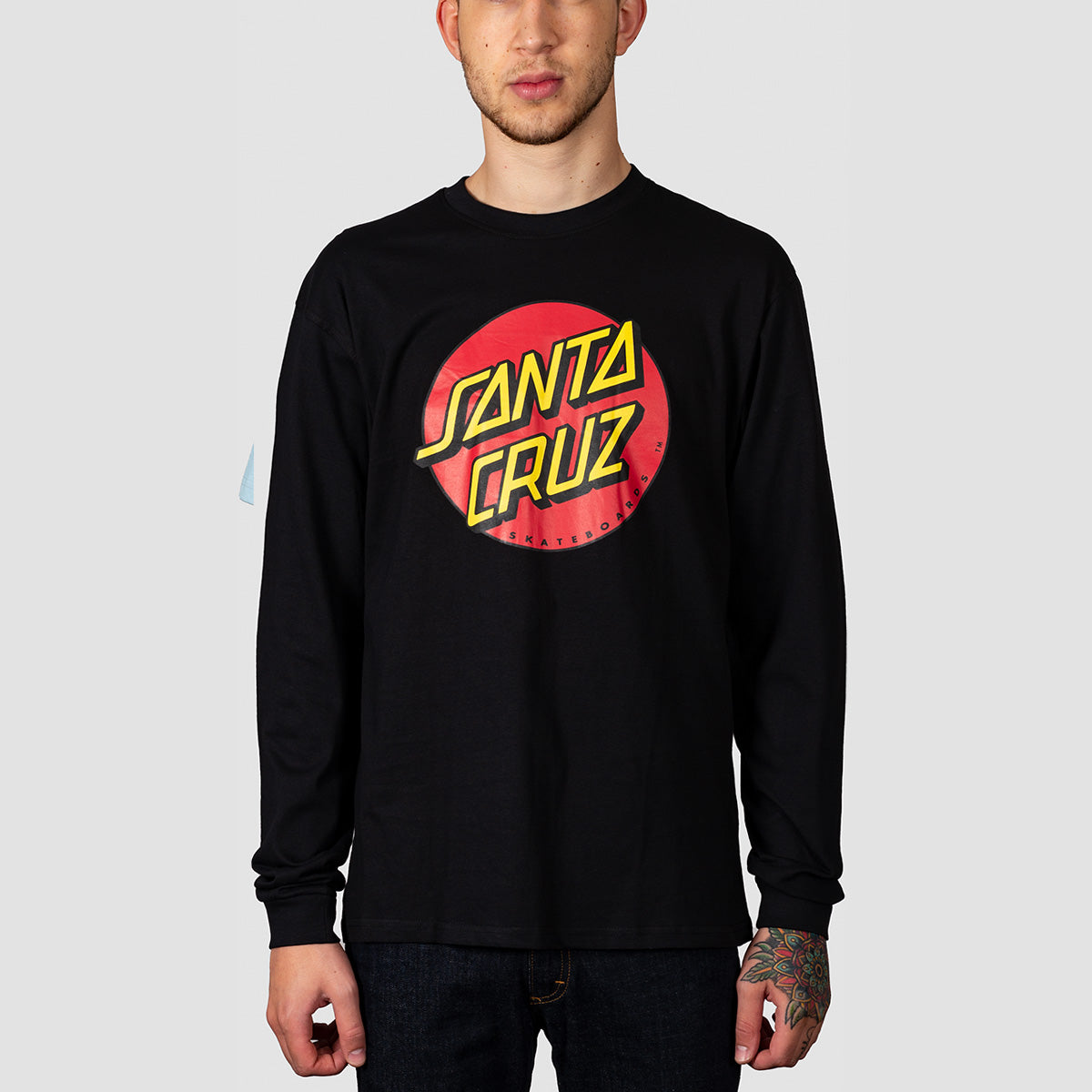 Santa Cruz Classic Dot Longsleeve T Shirt Black