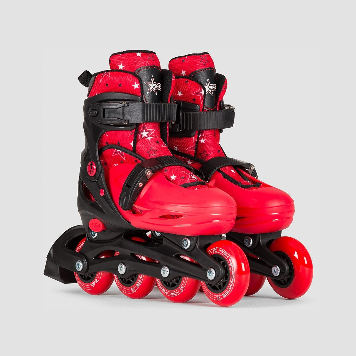SFR Plasma Adjustable Recreational Skates Black/Red - Kids - Skates