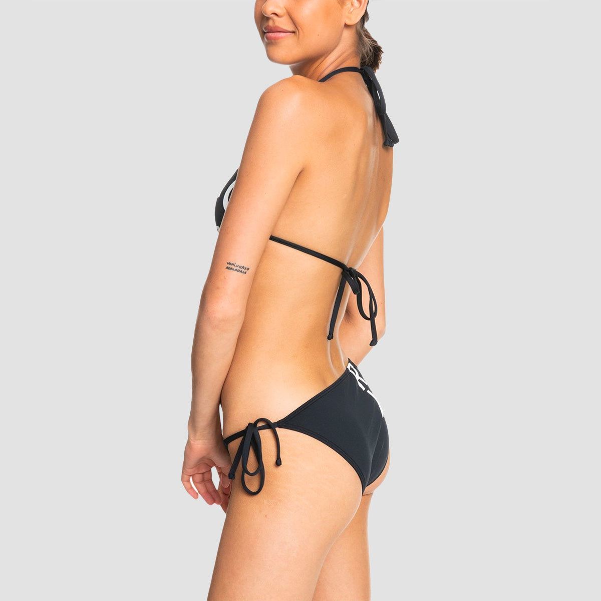 Roxy Beach Classics Tie Side Triangle Bikini Set Anthracite - Womens