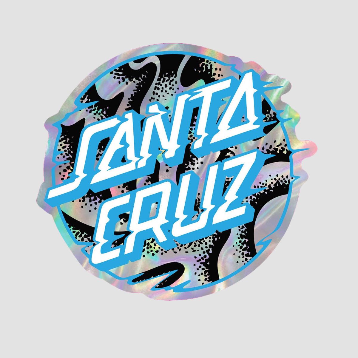 Santa Cruz Vivid Slick Dot Metallic Sticker Holographic 90x80mm