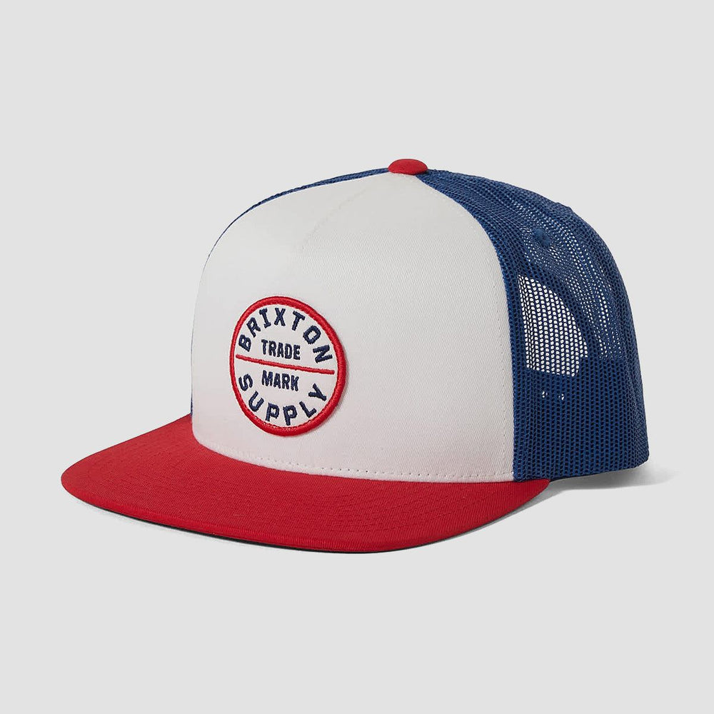 Brixton Oath MP Trucker Cap White/Midnight Blue/Adrenaline