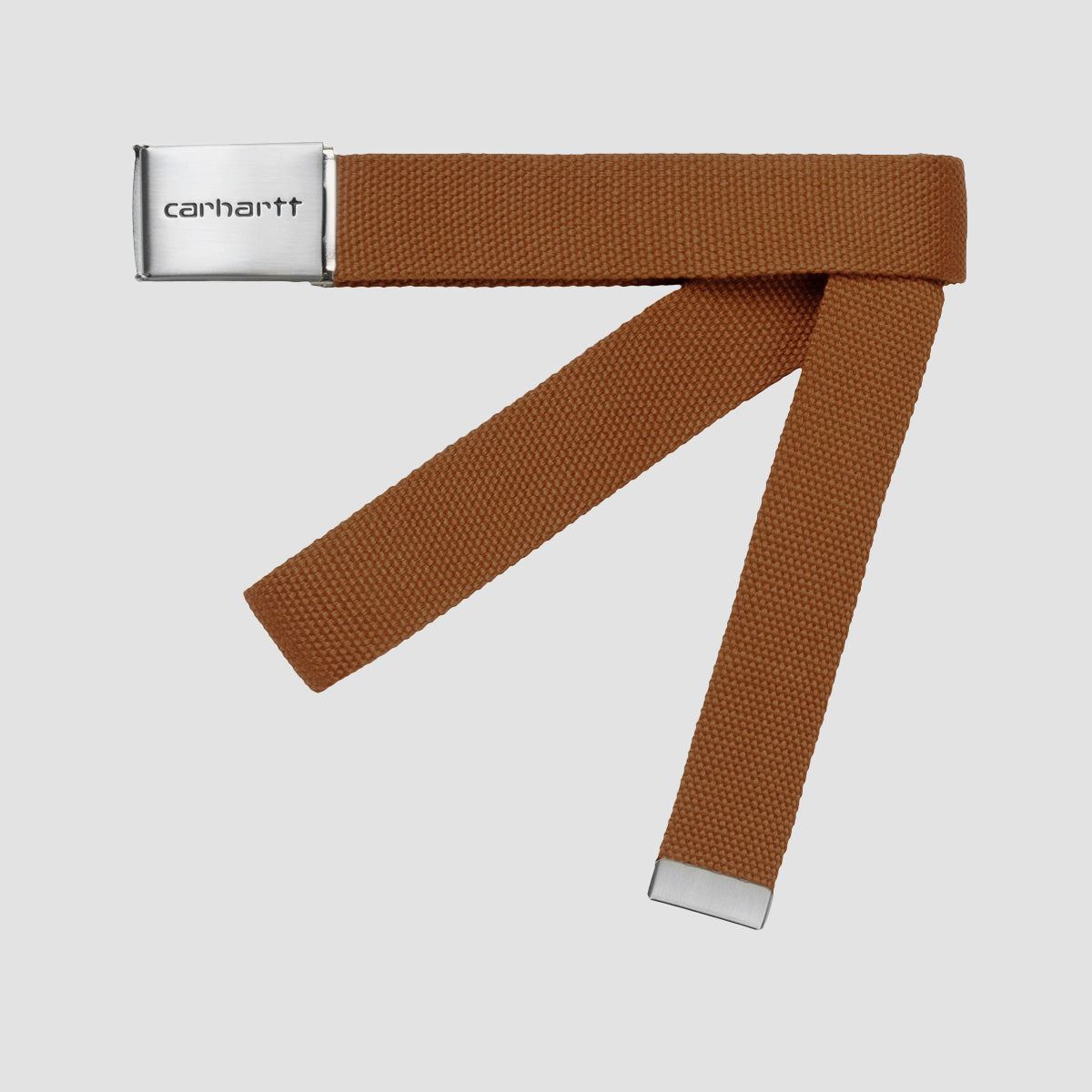 Carhartt WIP Clip Belt Chrome Hamilton Brown - Unisex