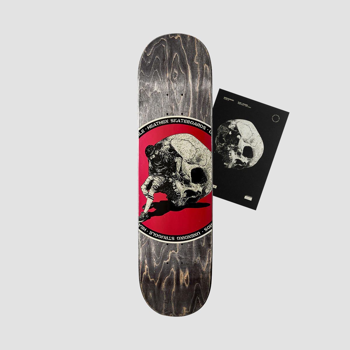 Heathen Sisyphus on Squarehead Skateboard Deck - 8.25"