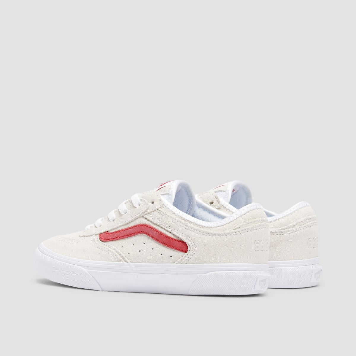 Vans Rowley Classic Shoes - White/Racing Red - Kids