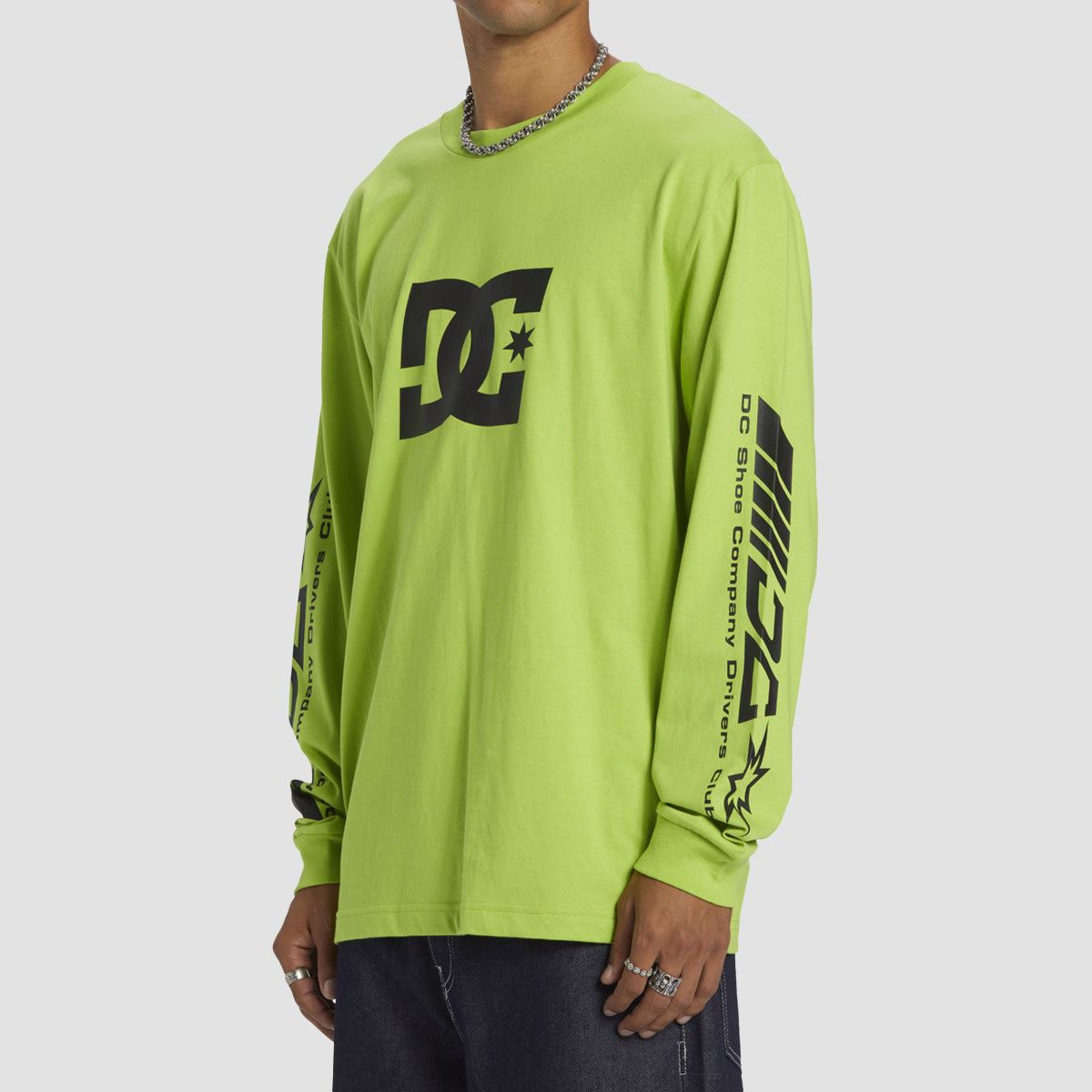 DC Drivers Club Longsleeve T-Shirt Lime Green