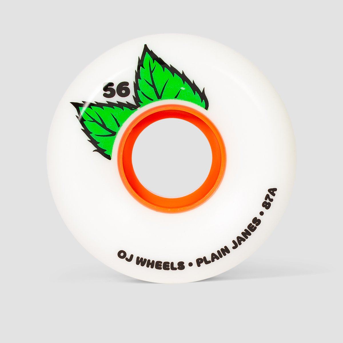 OJ Plain Jane Keyframe 87a Soft Skateboard Wheels White 56mm