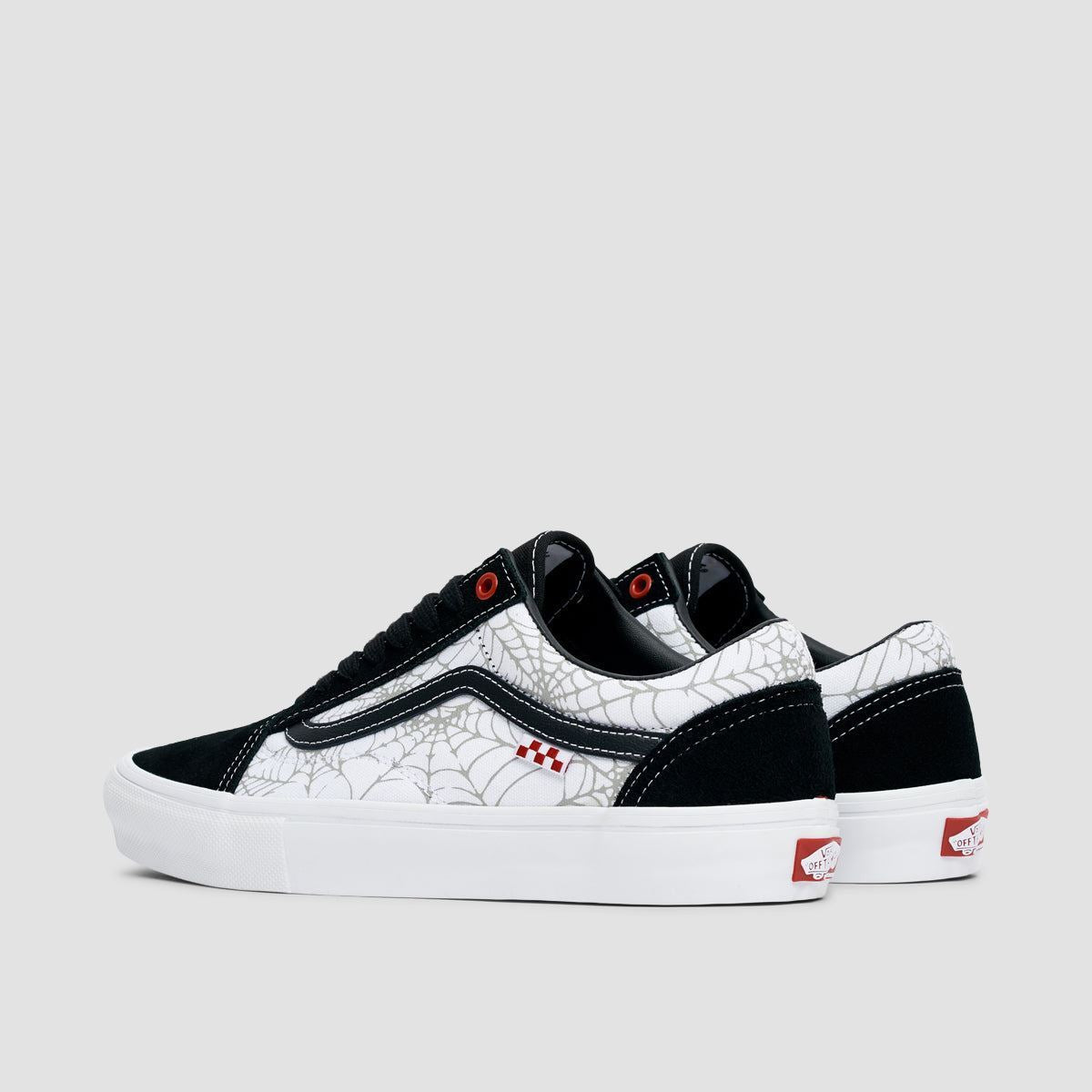 Vans Skate Old Skool Shoes - Black Widow Spider Black/White/Red