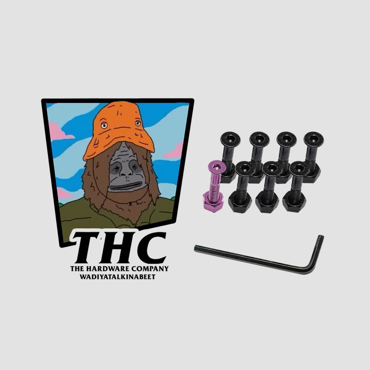 The Hardware Company THC Sassy Allen Truck Bolts Black/Purple 1"