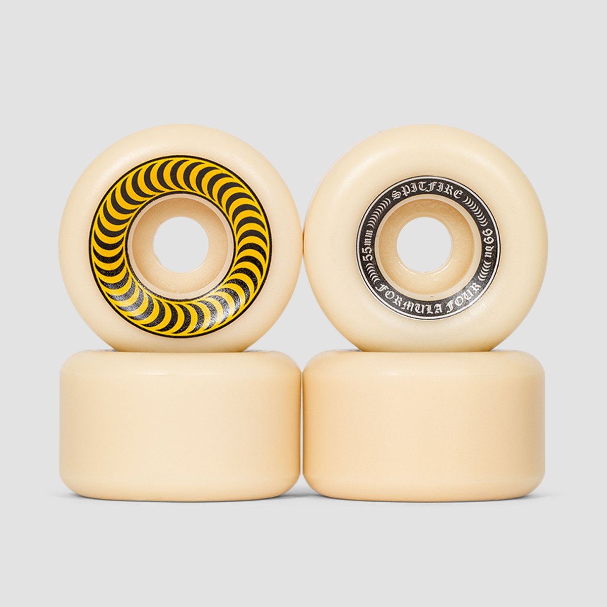 Spitfire Formula Four O.G. Classic 99DU Skateboard Wheels Natural/Yellow 55mm