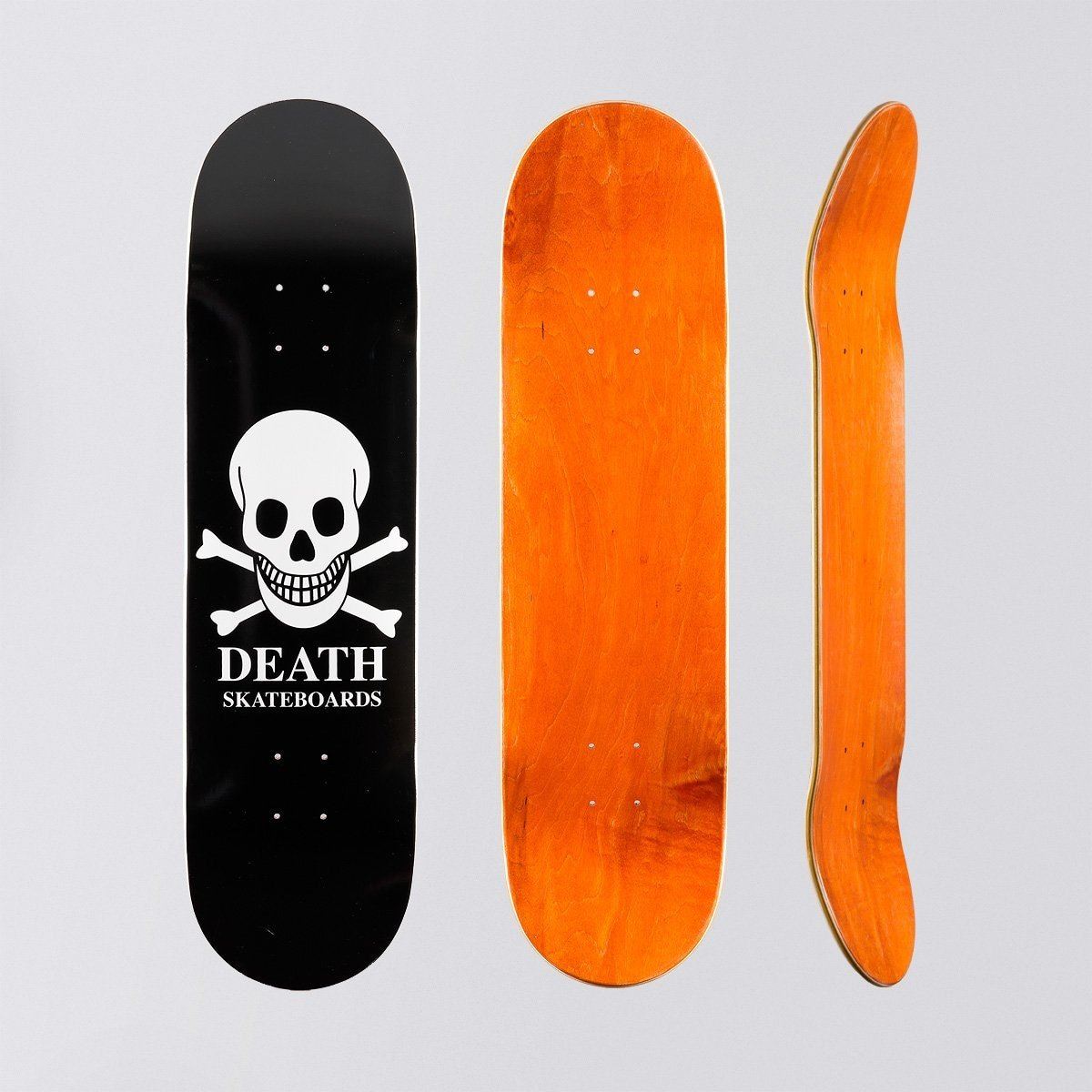 Death OG Skull Skateboard Deck Black - 8.25"