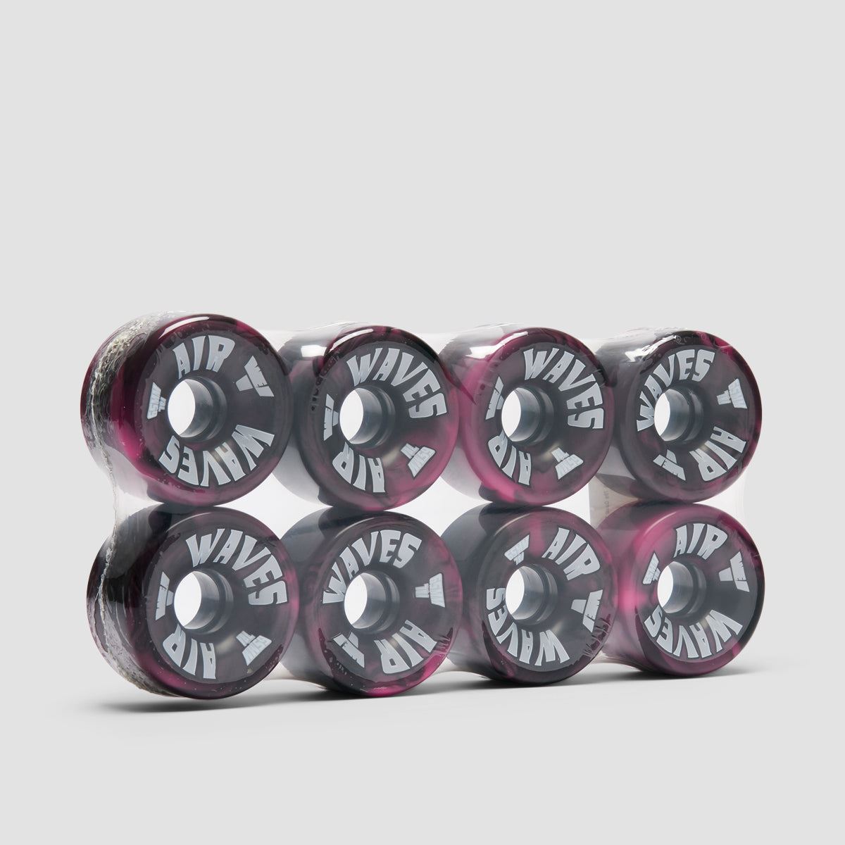 Air Waves USA 78a Quad Wheels x8 Pink/Black Swirl 65mm