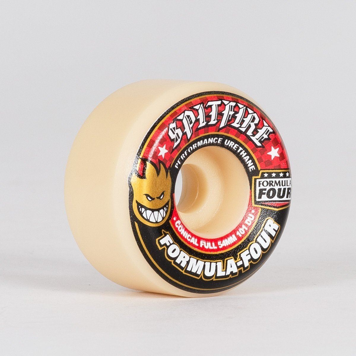 Spitfire Formula Four Conical 101a Skateboard Wheels White/Red 54mm