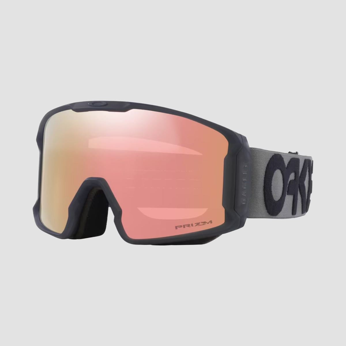 Oakley Line Miner Snow Goggles Matte B1B Forged Iron/Prizm Rose Gold Iridium