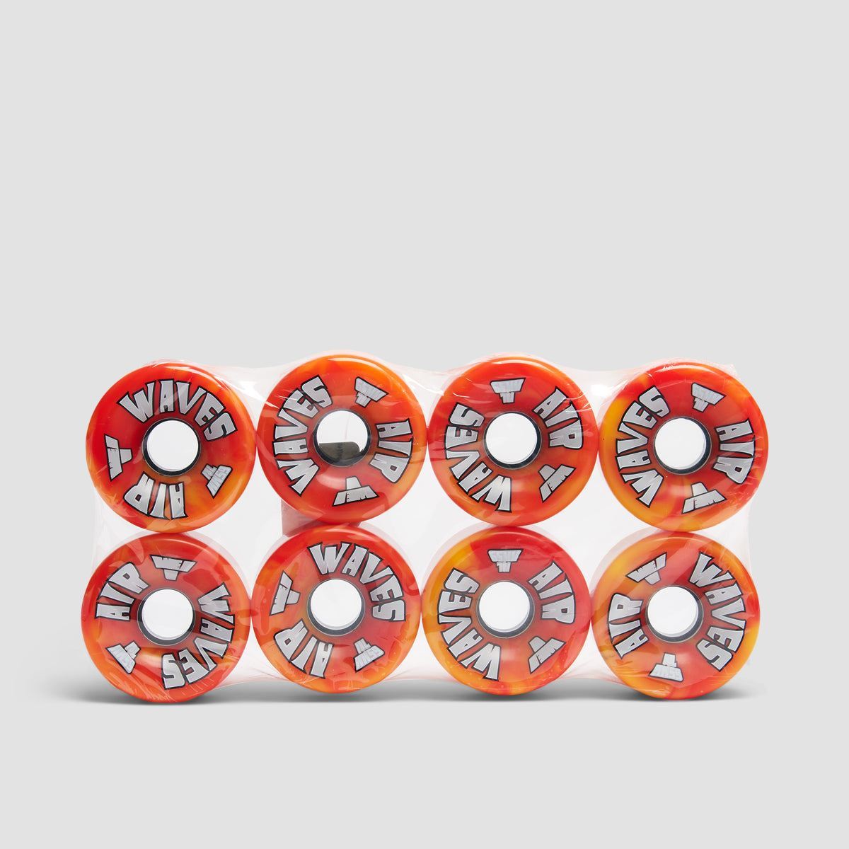 Air Waves USA 78a Quad Wheels x8 Orange/Yellow Swirl 65mm