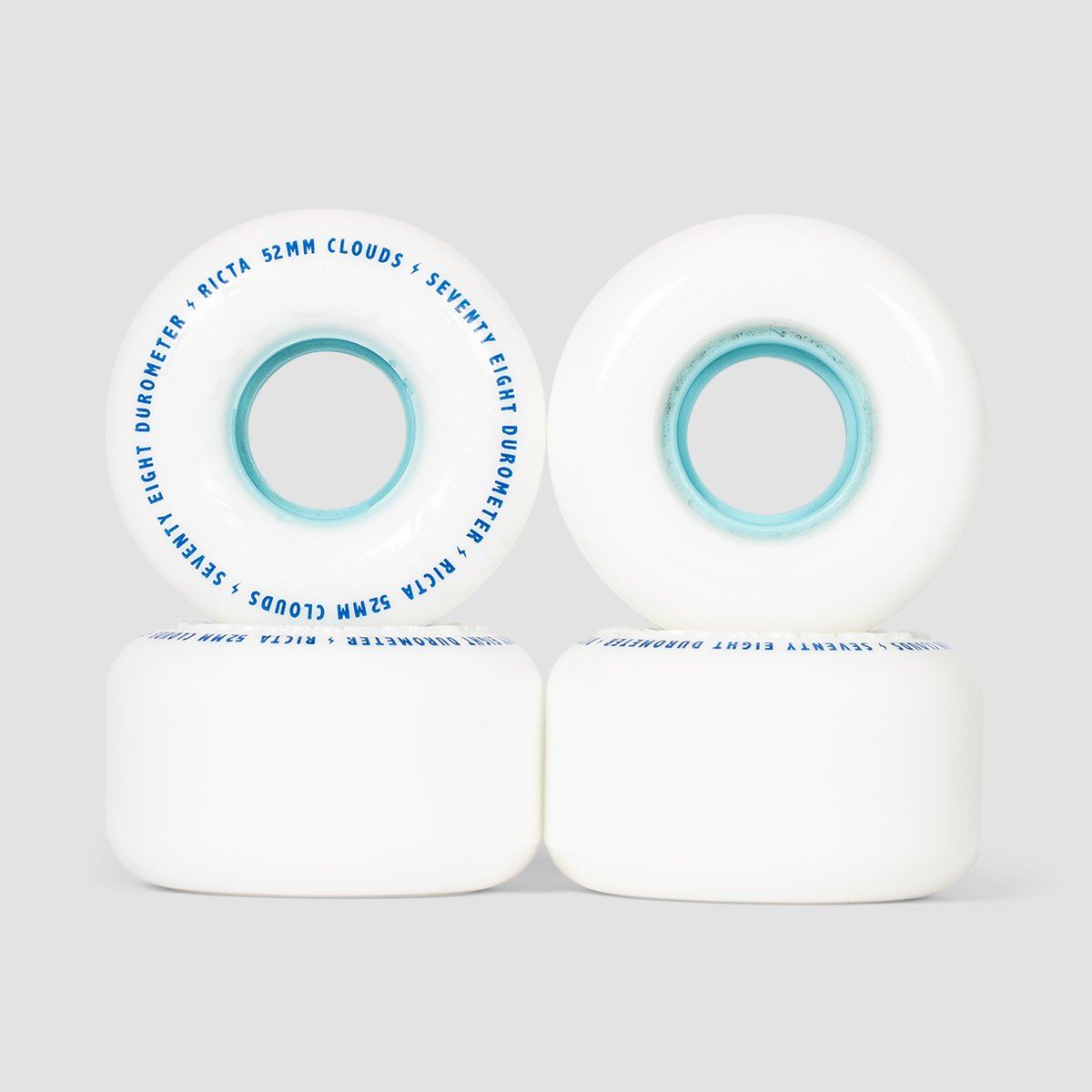 Ricta Clouds 78a Skateboard Wheels White/Blue 52mm