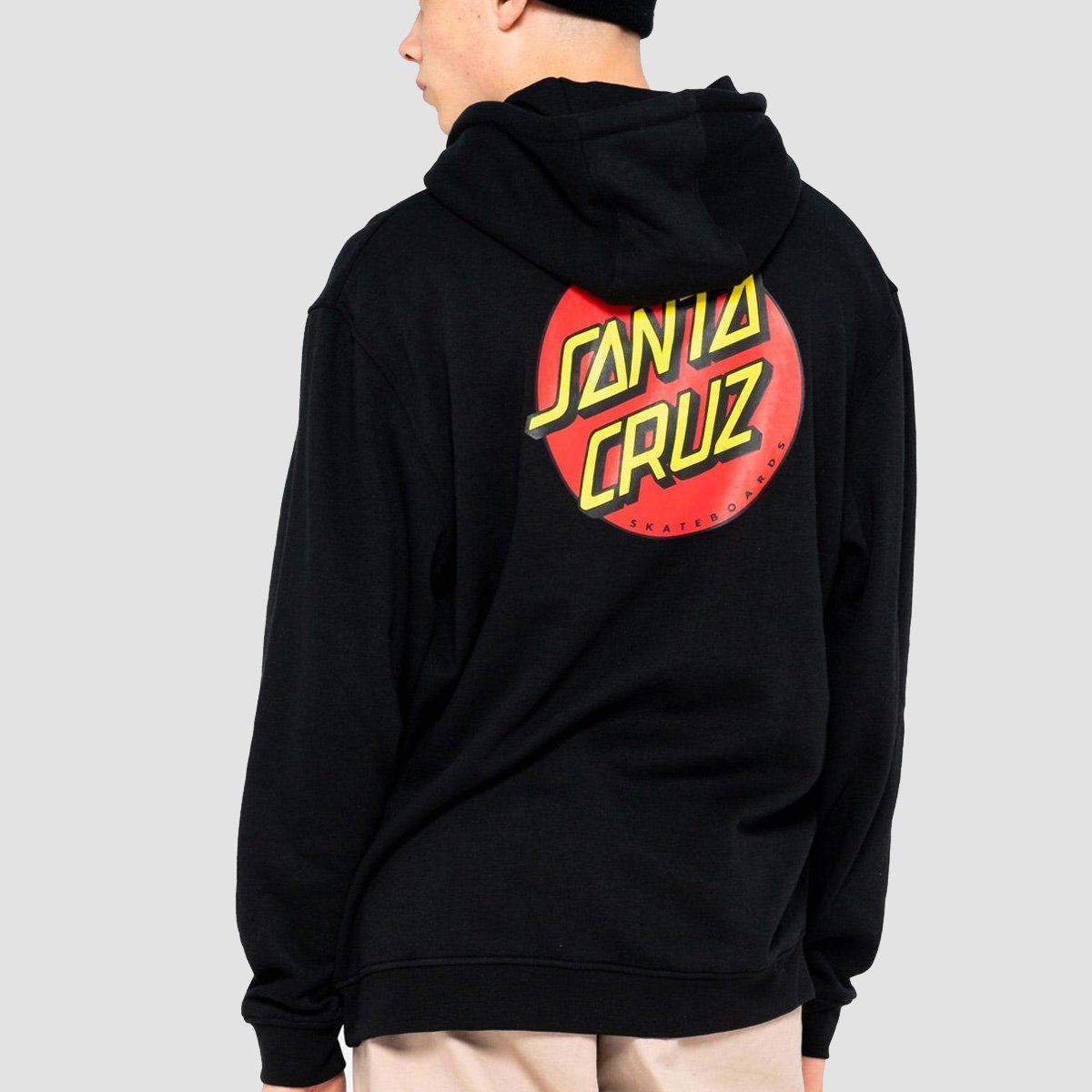 Santa Cruz Classic Dot Chest Pullover Hoodie Black