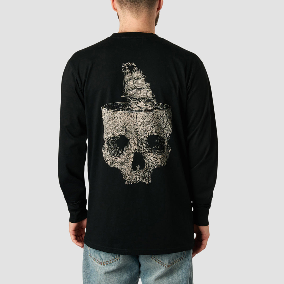 Heathen Stormy Seas Longsleeve T-Shirt Black