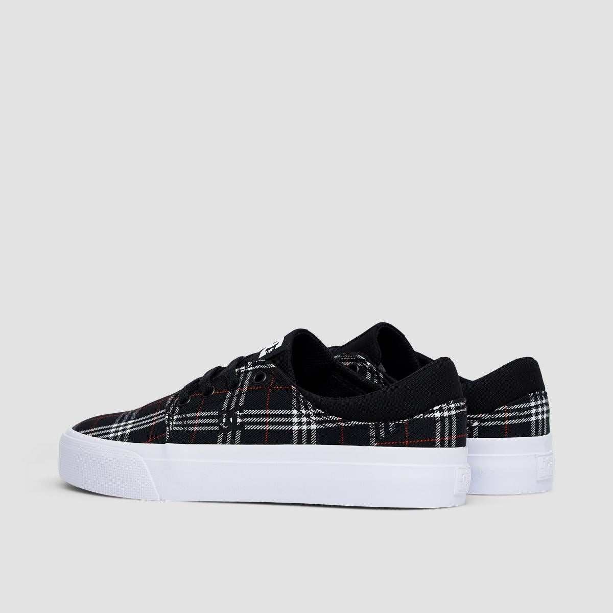 DC Trase Shoes - Black/Plaid - Womens