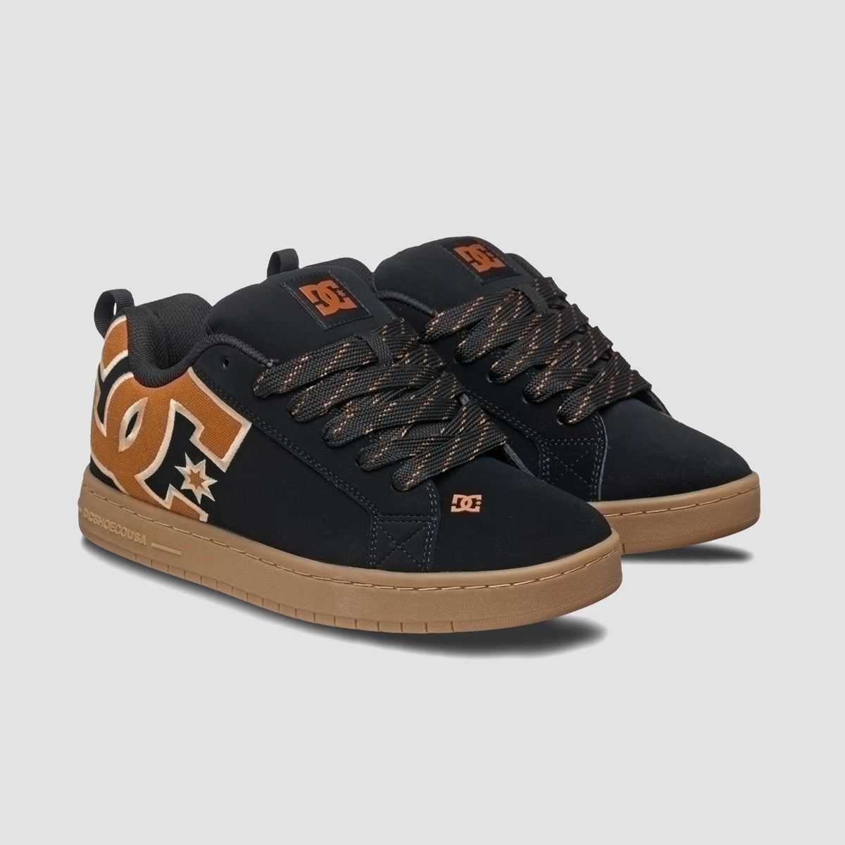 DC Court Graffik Shoes - Black/Brown/Gum