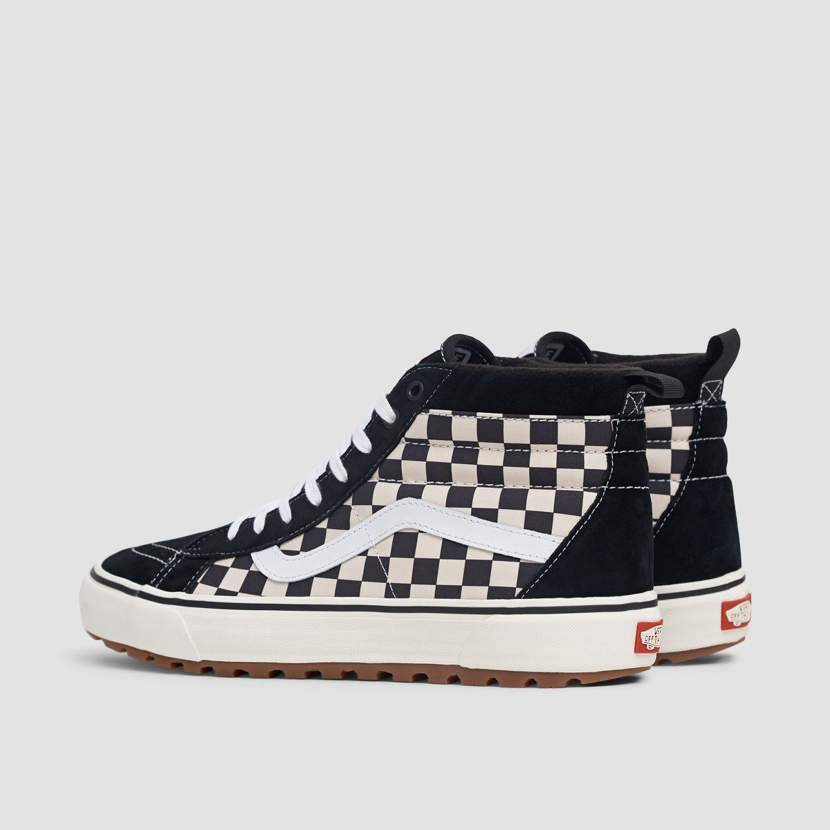 Vans Sk8-Hi MTE-1 High Top Shoes - Black/White/Checkerboard