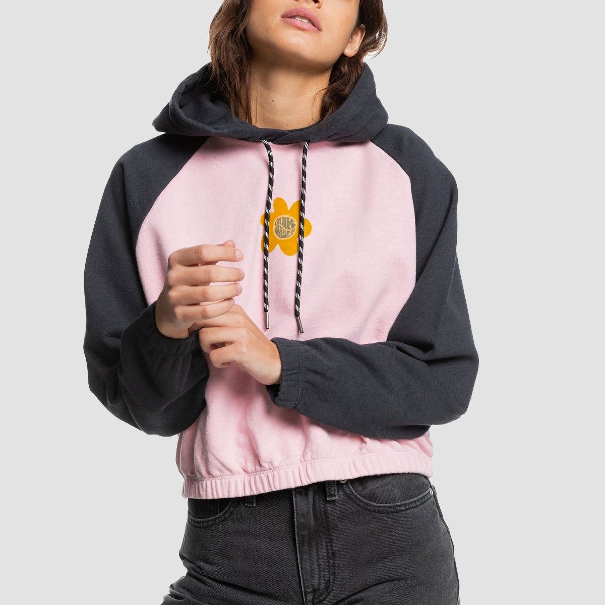 Quiksilver Pray For Wave Pullover Hoodie Bleached Mauve - Womens