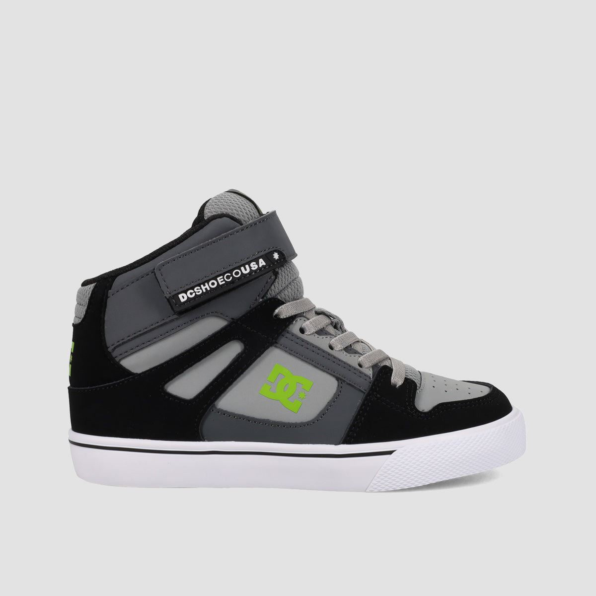 DC Pure High-Top EV Shoes - Black/Grey/Grey - Kids