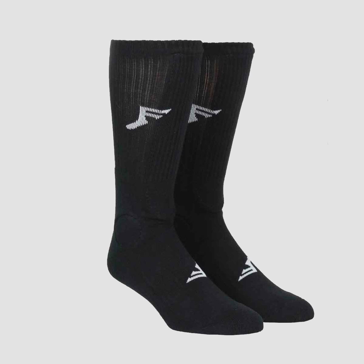 Footprint Knee High Painkiller Shin Socks Black