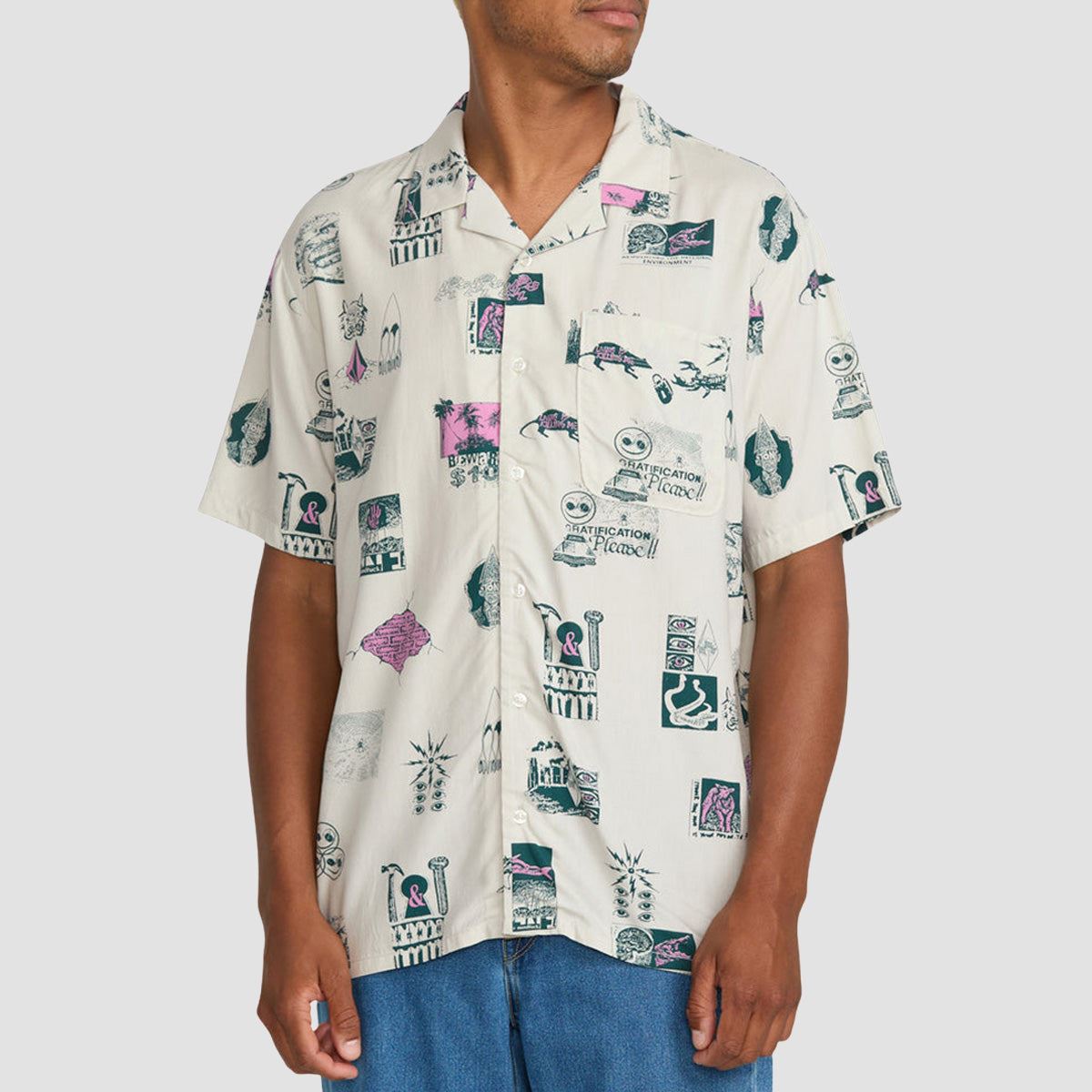 Volcom Mistostone Short Sleeve Shirt Stone