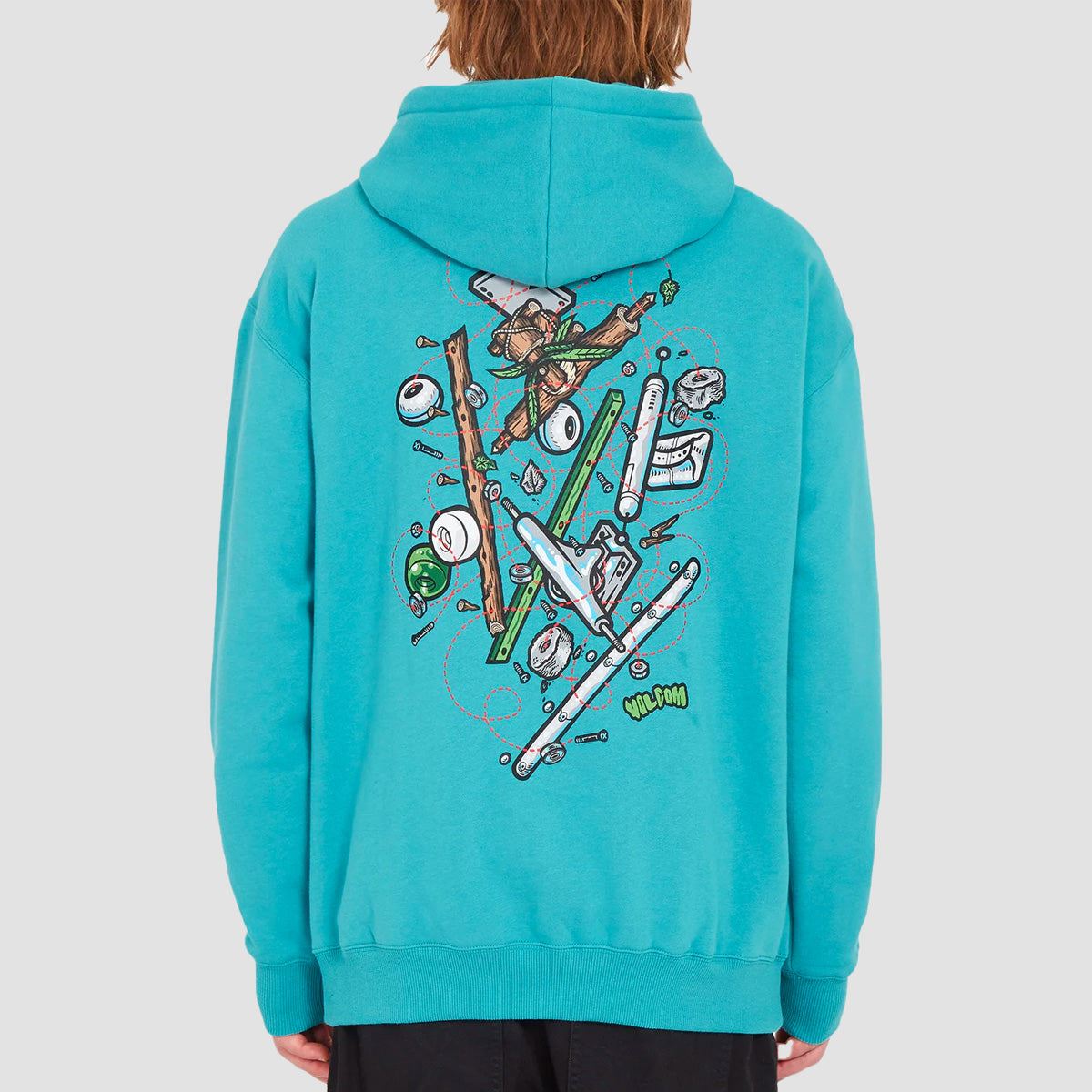 Volcom FA Todd Bratrud Early Equipment Pullover Hoodie Temple Teal