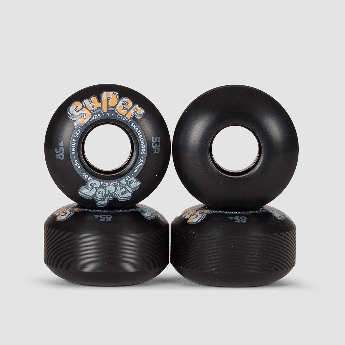 Enuff Super Softie Skateboard Wheels Black 53mm