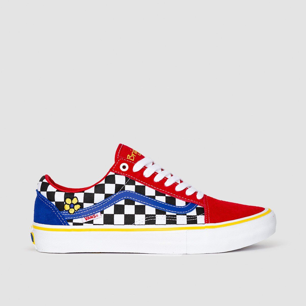 Vans Old Skool Pro Shoes - Brighton Zeuner Red/Checker/Blue