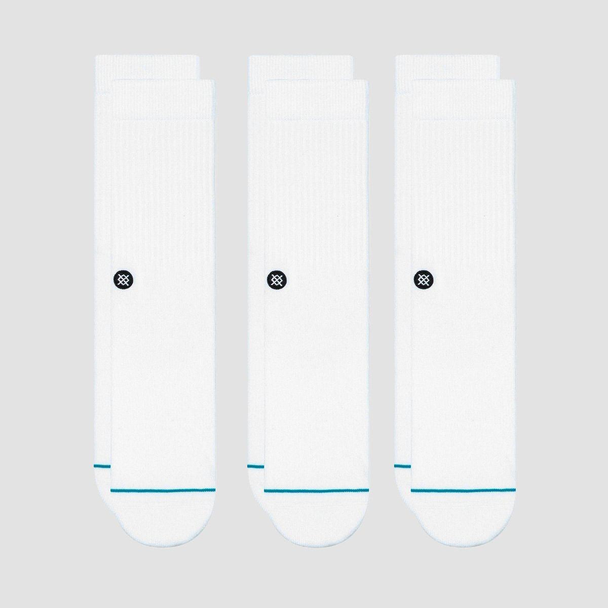 Stance Icon Socks 3 Pack White