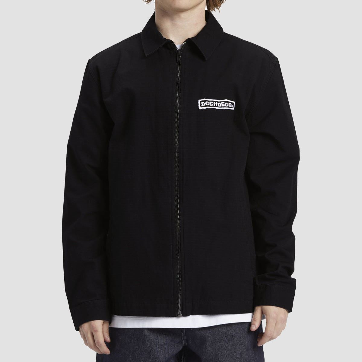 DC Carbon Longsleeve Zip Overshirt Black