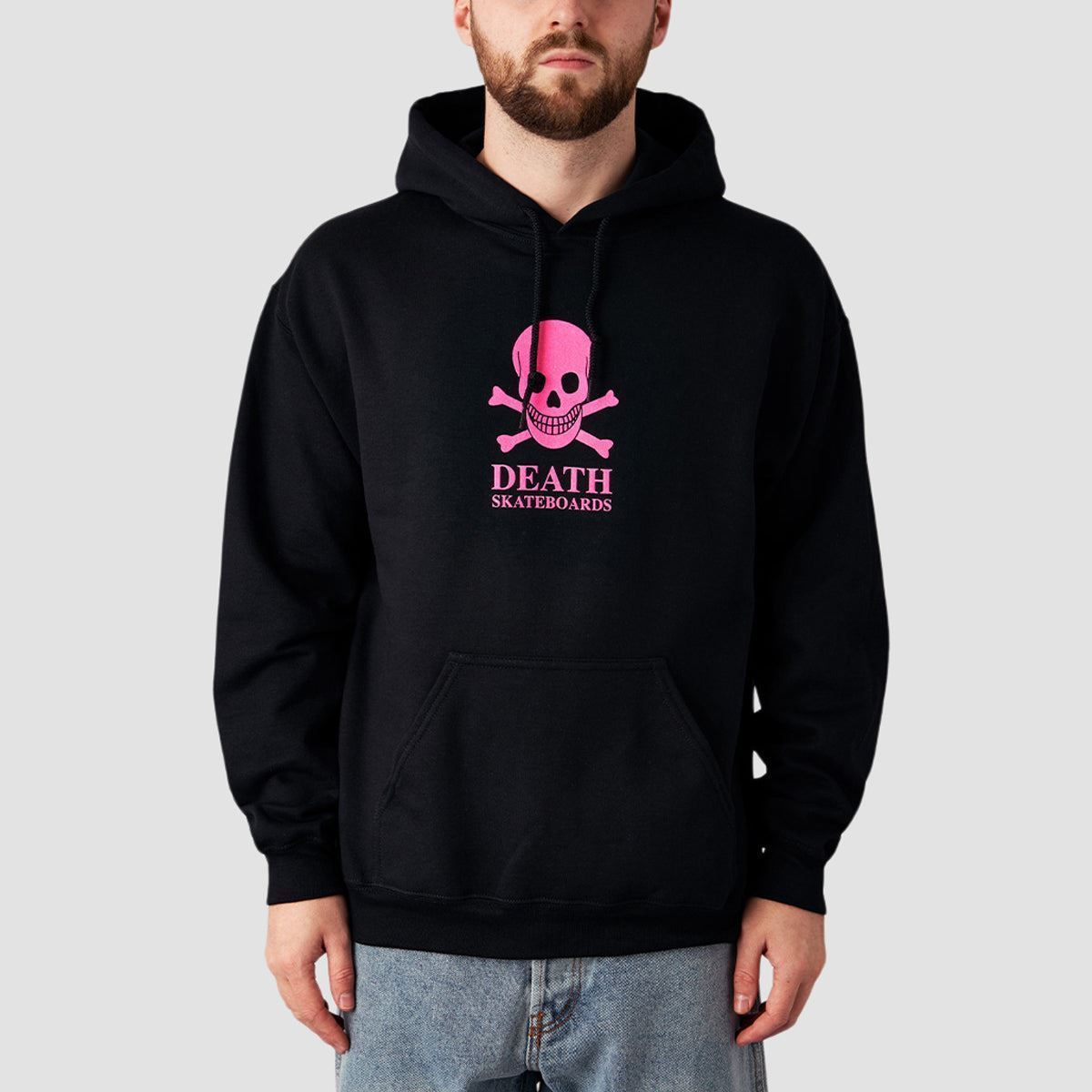 Death OG Skull Pullover Hoodie Black/Pink