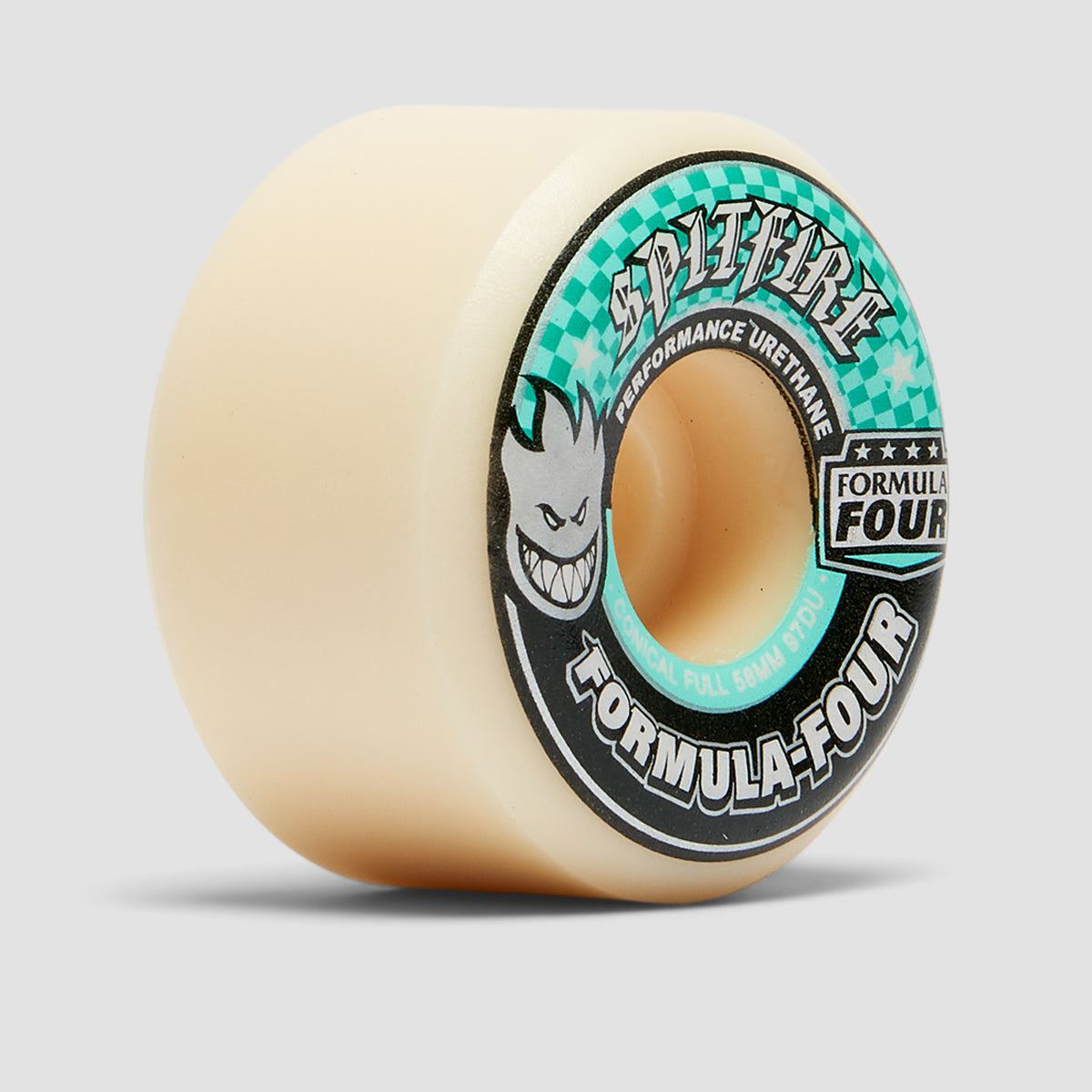 Spitfire Formula Four Conical Full 97du Skateboard Wheels Natural/Teal 58mm