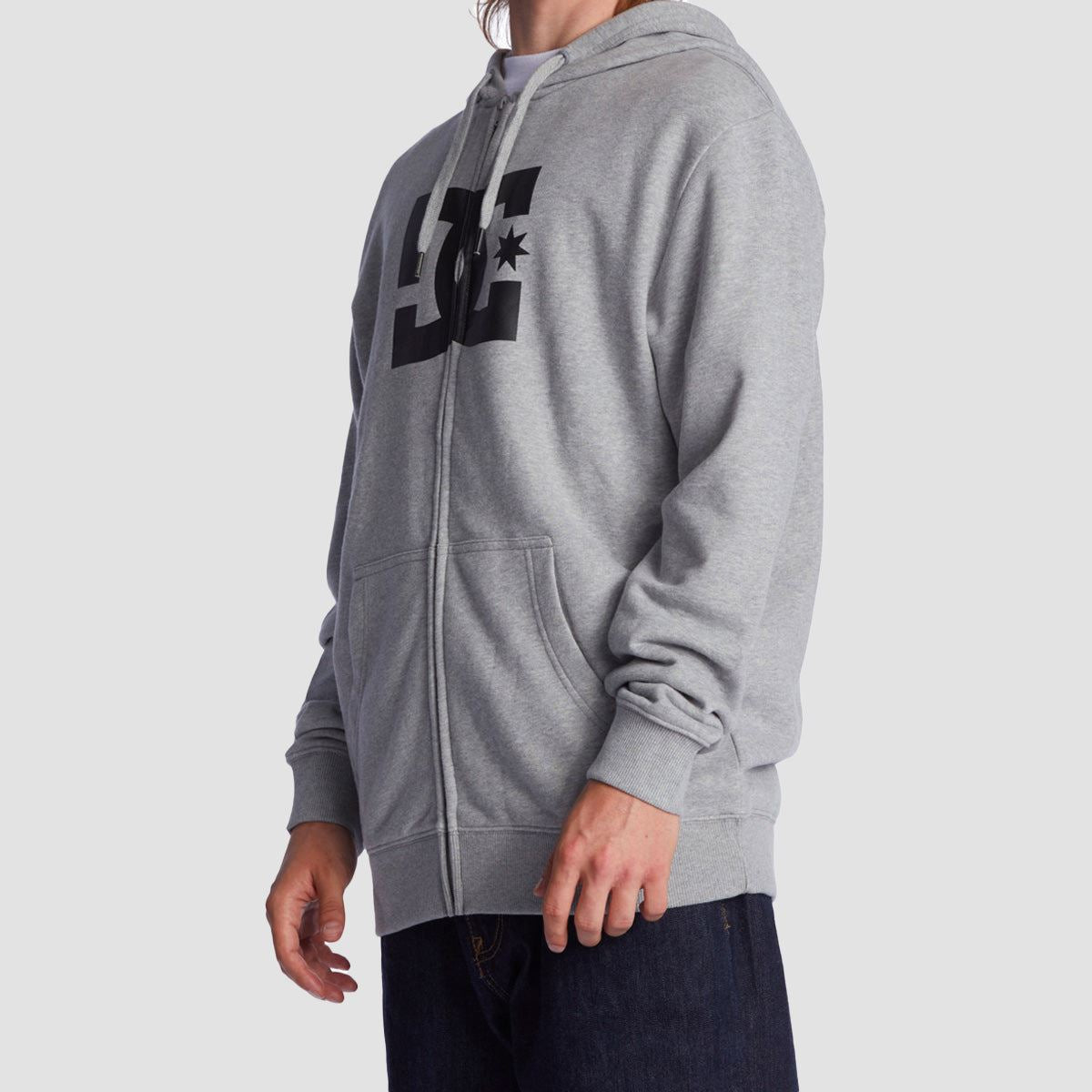 DC Star Zip Hoodie Heather Grey