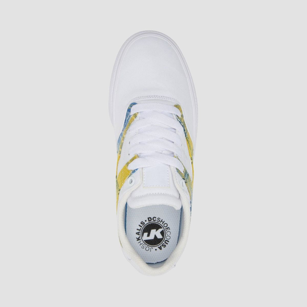 DC Kalis Vulc Shoes - White/Plaid - Womens