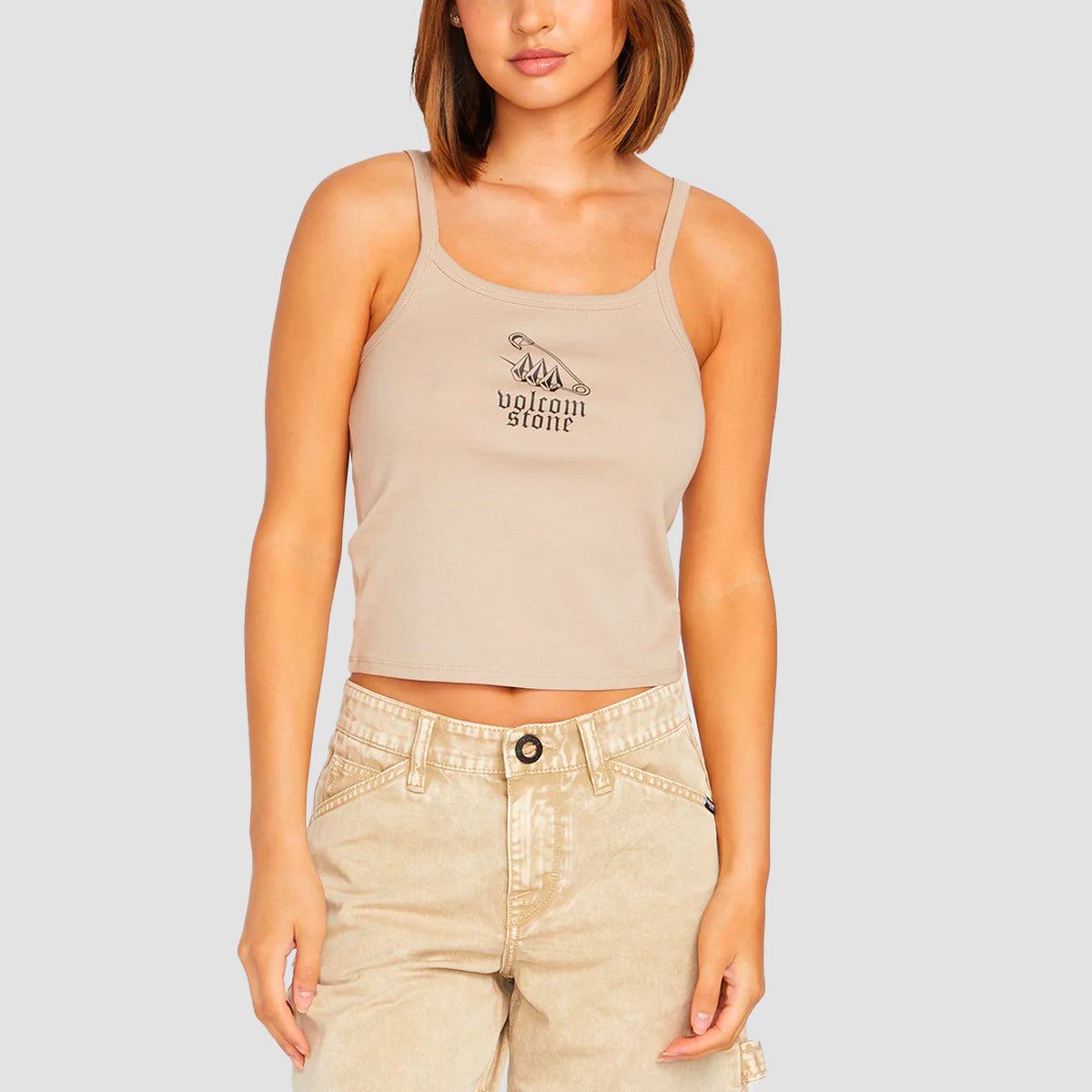 Volcom 1991 Strappy Vest Taupe - Womens