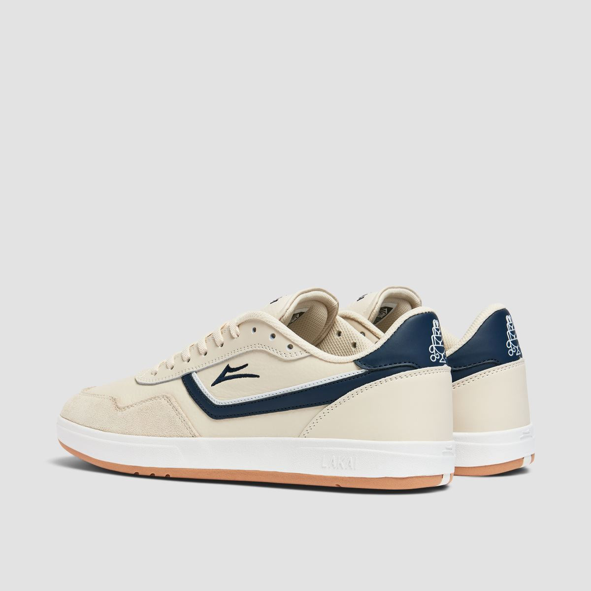 Lakai Terrace Shoes - Cream/Navy Suede